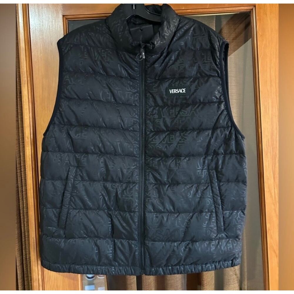 Men's Versace padded vest monogram throughout size 54/3XL made in Italy